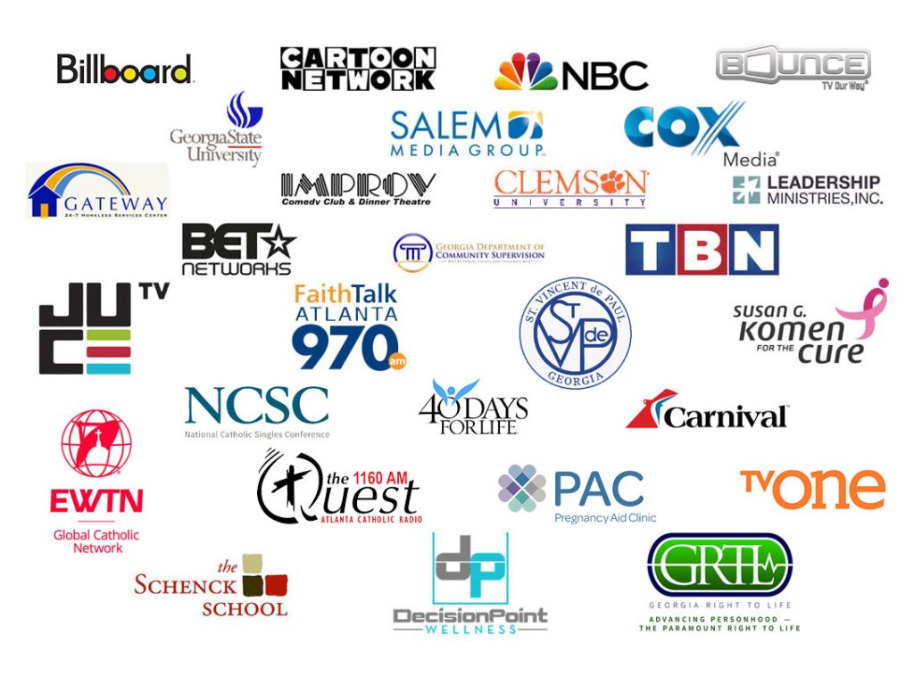 Clean Comedian Josh Harris list of clients he's worked with